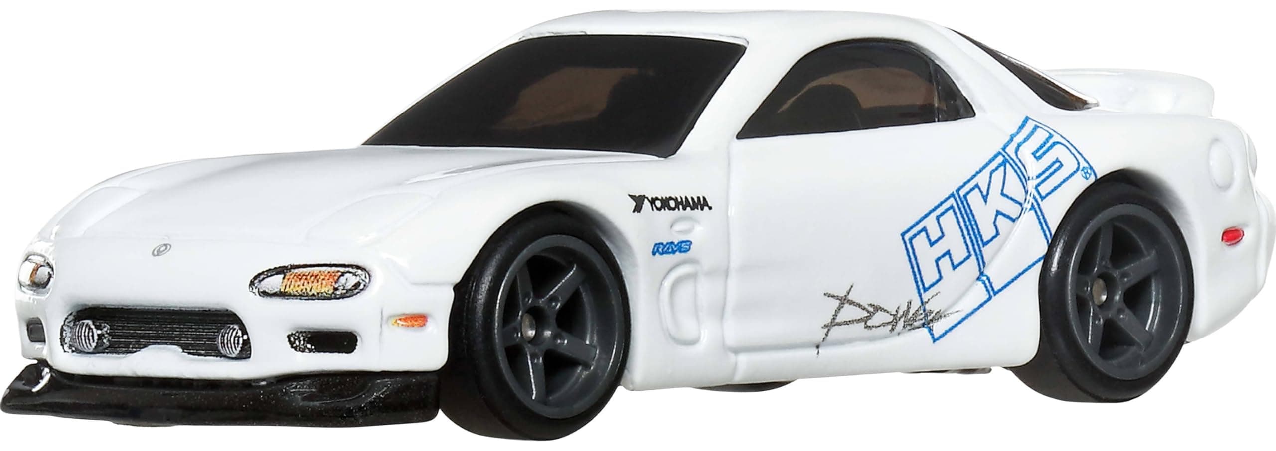 Hot Wheels (ホットウィール) Fast & Furious Mazda RX-7 FD Toy Vehicle Mini Car, Ages 3 and Up, White JBL93