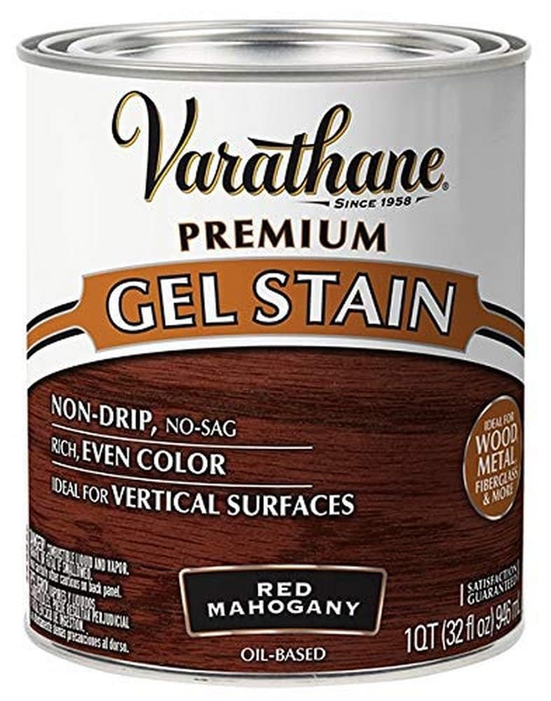 Varathane 358308 Premium Gel Stain, Quart, Red Mahogany