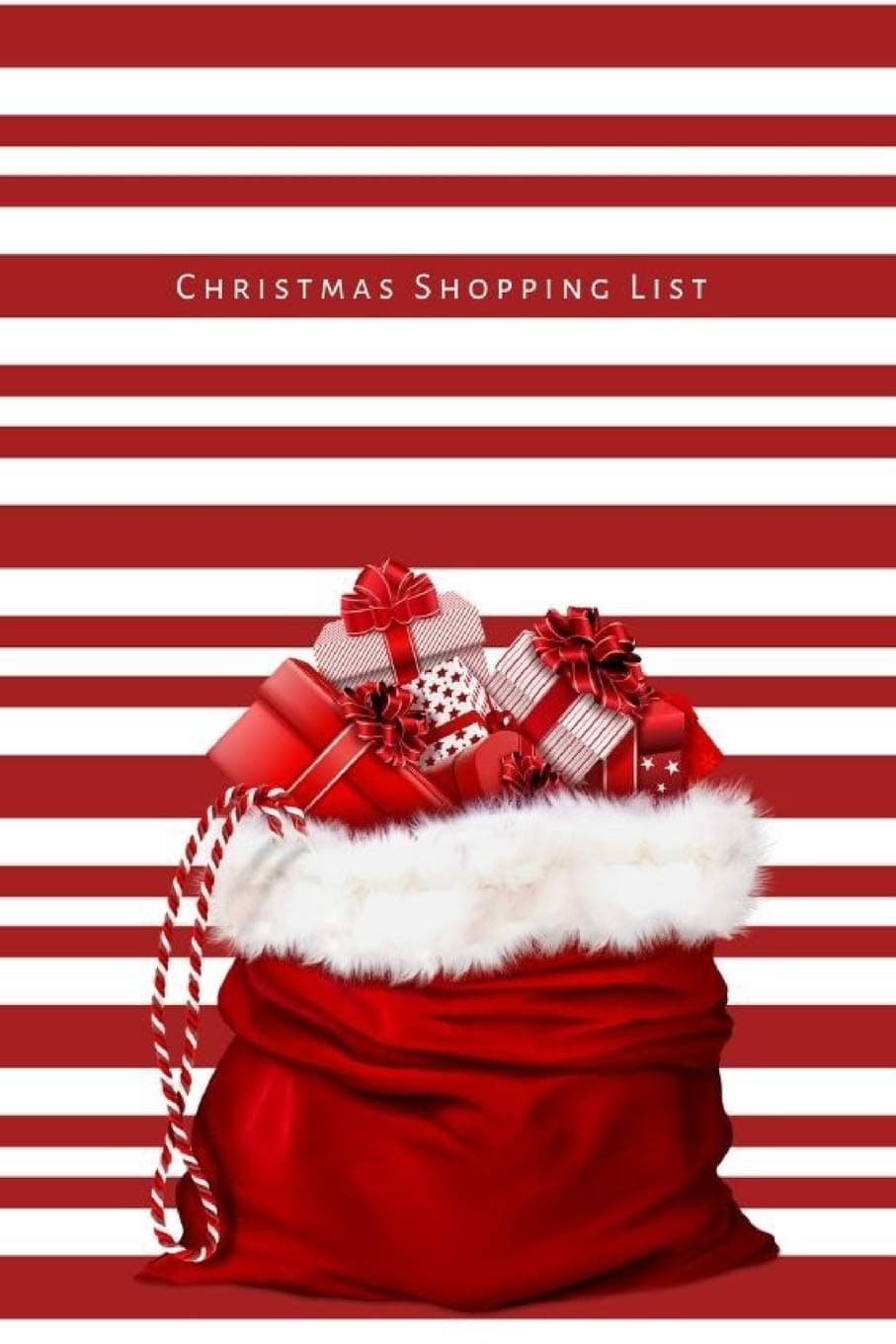 Christmas Shopping List: Basic Blank checklist for food, cooking, baking, dinner and holiday gift ideas. Holiday shopping list notebook journal to write in gift ideas - with Santa list interior.