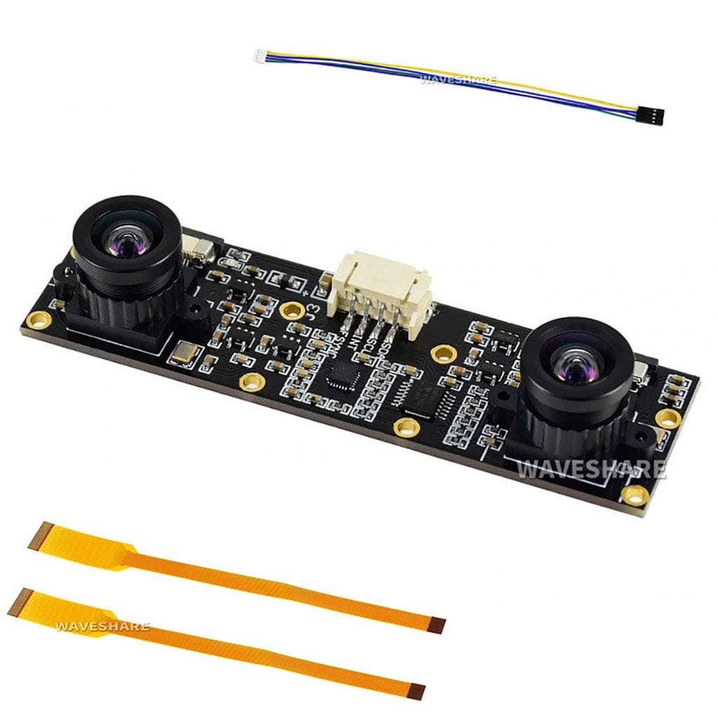 Binocular Camera Module Dual IMX219 8 Megapixels Stereo Vision Depth Vision Supports Jetson Nano Developer Kit B01and Fits Raspberry Pi CM3/CM3+ Expansion Boards for AI Vision Applications