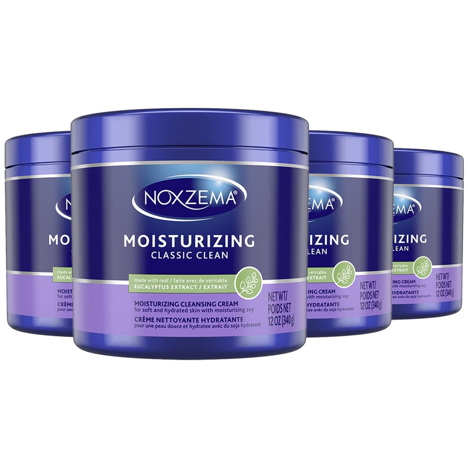 Noxzema Classic Clean, Moisturizing Cleansing Cream 12 oz (Pack of 4)