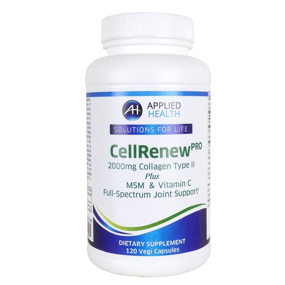 CellRenew PRO 2000mg Hydrolyzed Collagen Type 2 Plus MSM, Hyaluronic Acid, Vitamin C, Chondroitin Sulfate Joint Pain Relief