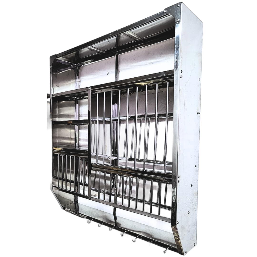 Quench Steel Kitchen Shelves Stand Wall Mounted Dish Rack (39×36) Inches, Stainless Steel