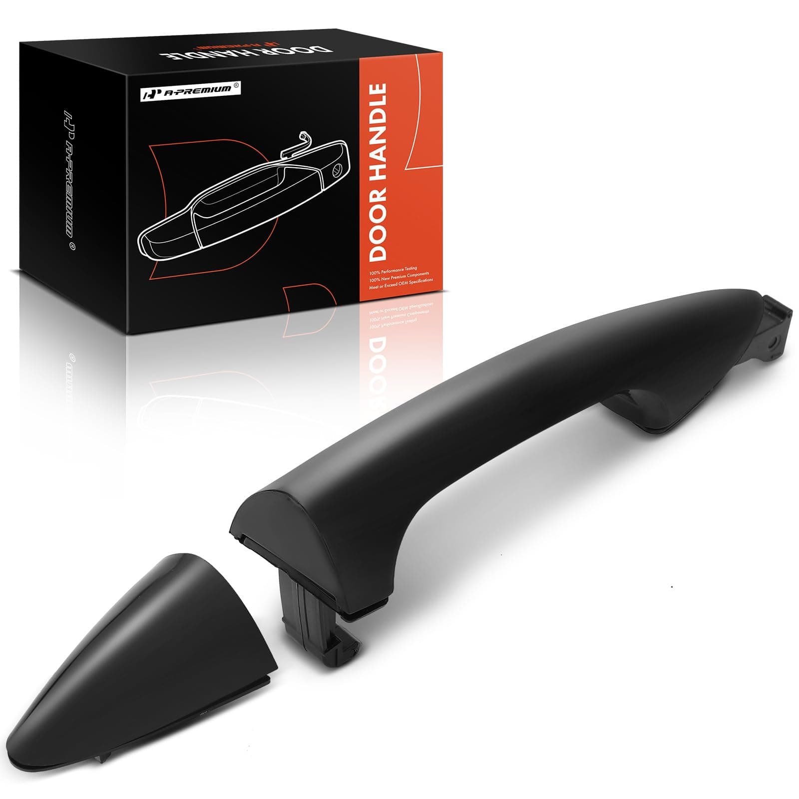 A-Premium Front or Rear Passenger Side Exterior Door Handle Compatible with Hyundai Accent 2012-2017, Primed Black, Replace# 826611R000