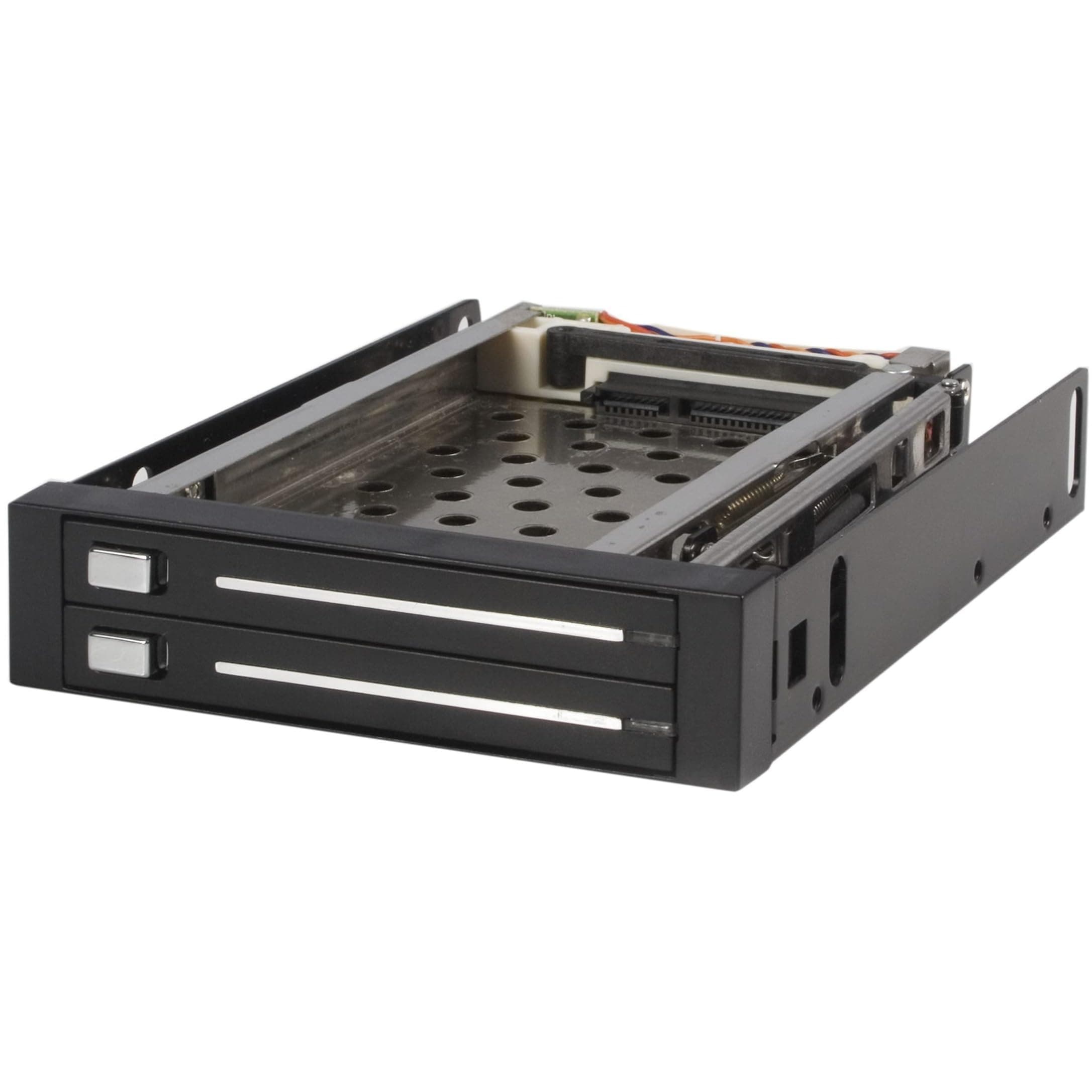 StarTech.com 2 Drive 2.5in Trayless Hot Swap SATA Mobile Rack Backplane - Dual Drive SATA Mobile Rack Enclosure for 3.5 HDD (HSB220SAT25B)
