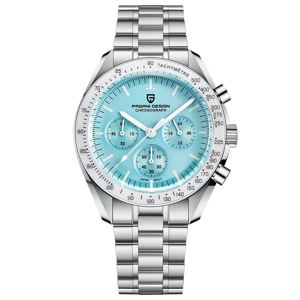 Pagani Design 007 Seamaster Automatic Diving Watches for Men Stainless Steel Milanese Bracelet, Ceramic Bezel, Sapphire Curved Mirror, Waterproof Mechancial Wrist Watch