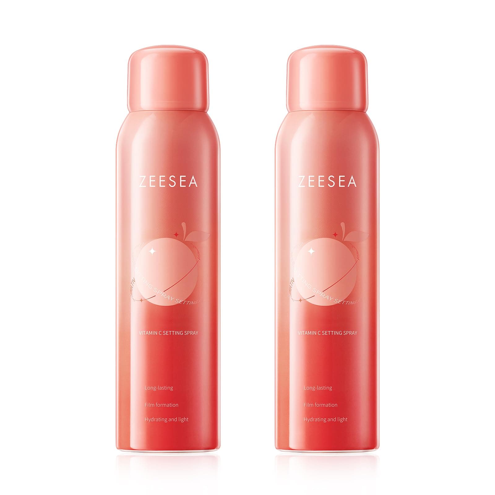 zeeseaVitamin C Hydrating Makeup Setting Spray for Face, Waterproof Make up Setting Fixer Mist type Spray, Long-lasting for 16 hours, Oil Control, 2pcs