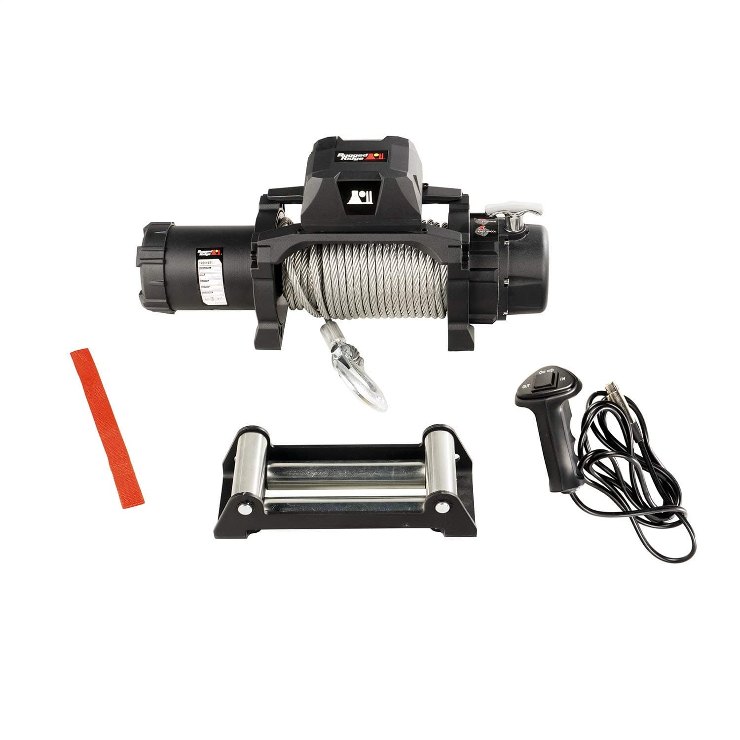 Rugged Ridge 15100.07 Trekker Winch, 10,000 LBS, Cable, IP68 Waterproof, Wired Remote, Black