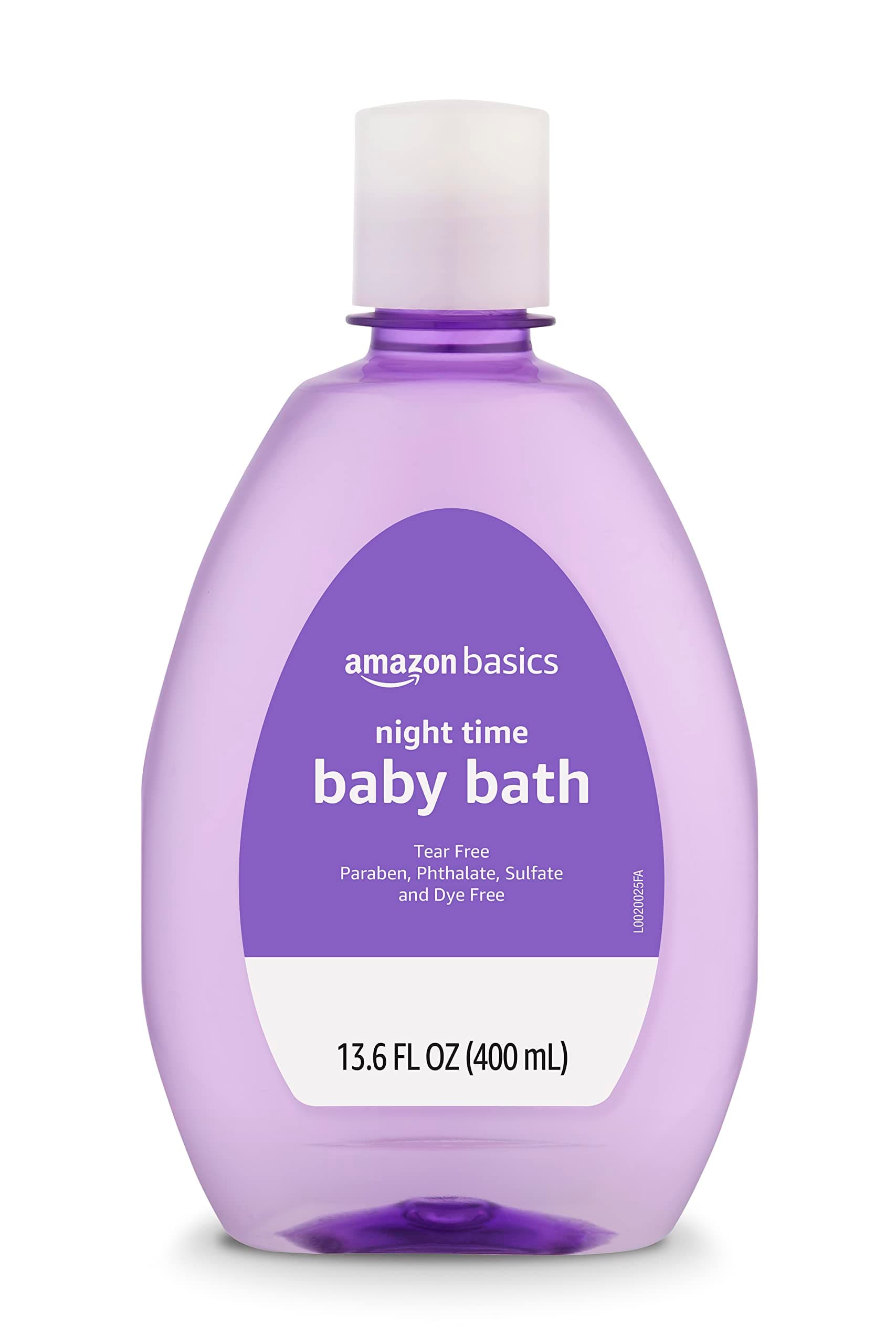 Amazon Basics Tear-Free Night-Time Baby Bath, Soothing, Lightly Scented, 13.6 Fl Oz, 1-Pack (Previously Solimo)