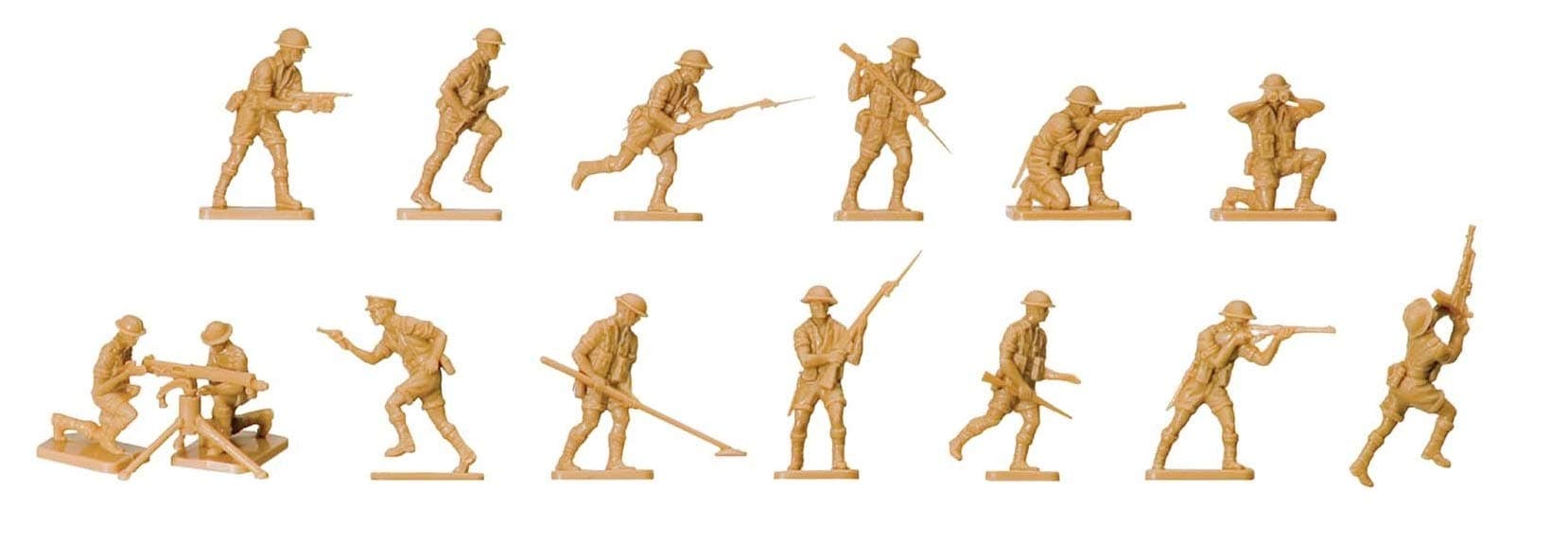 – Model Figures Set - A00709V WWII British 8th Army - Model Building Kit Accessories, Plastic Model Kits for Adults & Children 8+, Set Includes 49 Unpainted Figures - Accessory for Dioramas