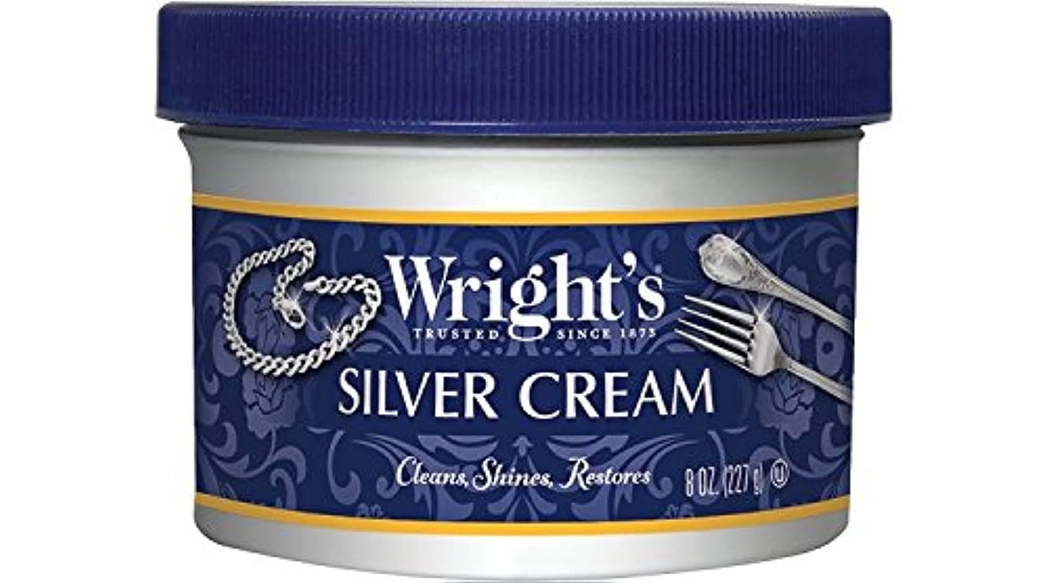 Silver Cleaner And Polish Cream 8 Oz, White