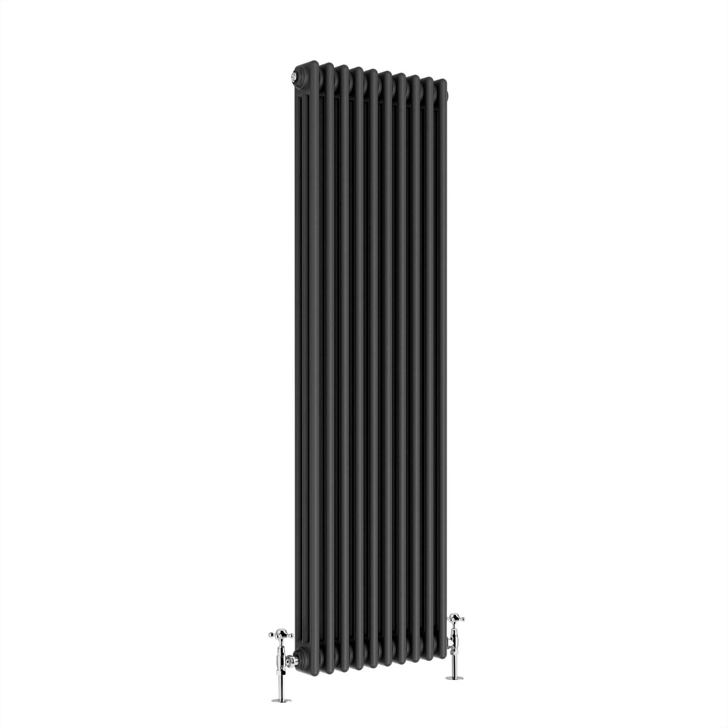 Warmehaus - Traditional Cast Iron Style Anthracite Triple Column Vertical Radiator 1800 x 470mm - Perfect for Bathrooms, Kitchen, Living Room