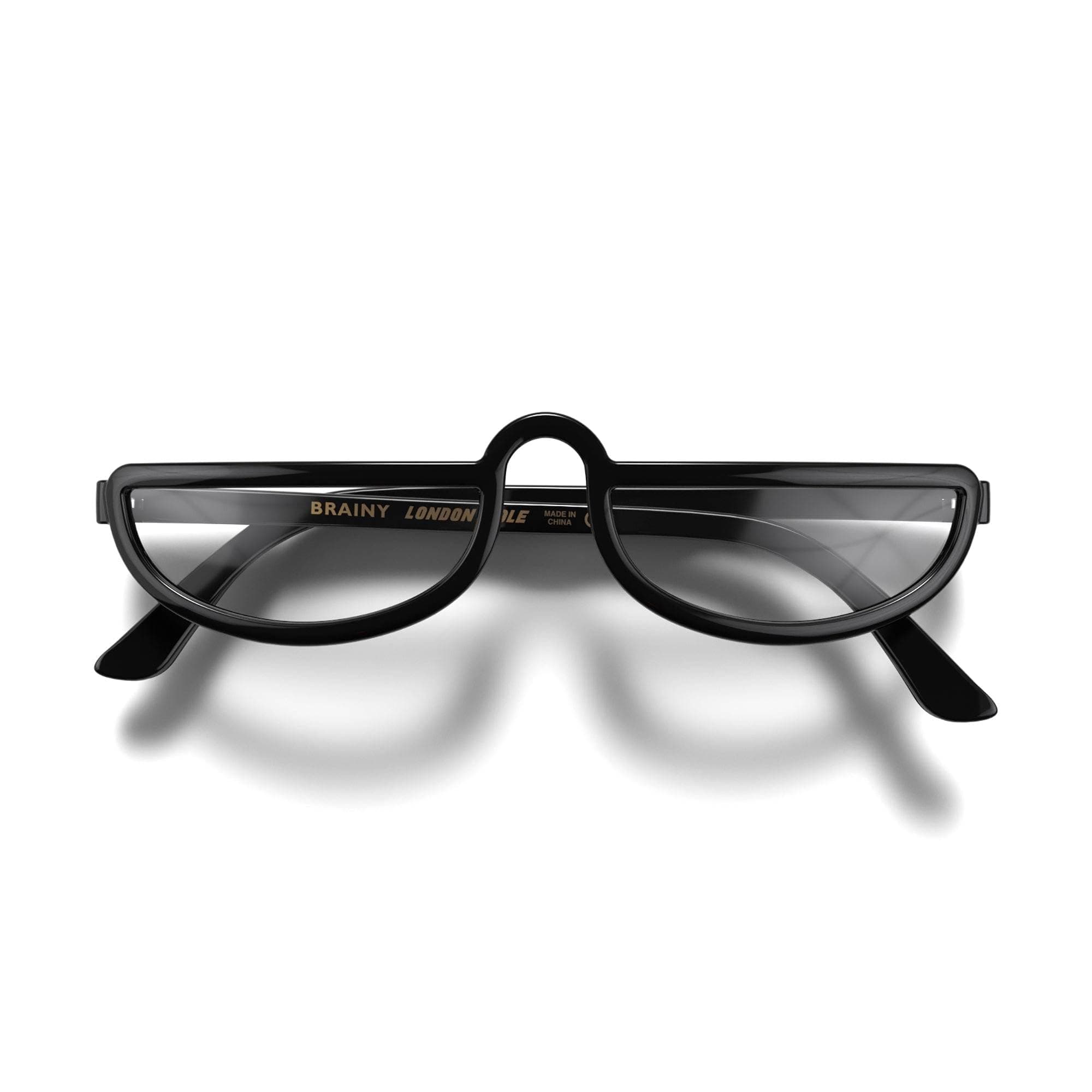 LONDON MOLE® Brainy reading glasses | Cool half moon shaped readers | Unisex | Spring hinges