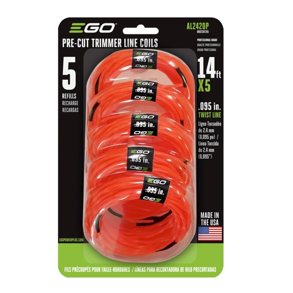 AL2420P Pre-Cut 0.095-Inch Twisted Line (5-Pack) for EGO 56-Volt 15-Inch Trimmer & Multi-Head String Trimmer Attachment