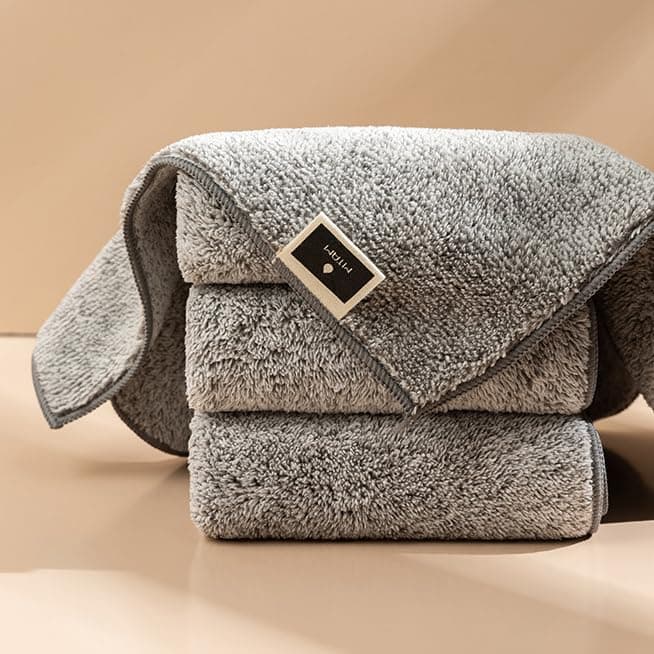 NEAGLORY Microfiber Cleaning Cloth, All-Purpose Microfiber Towels, Kitchen Dish Cloths, Streak Free Cleaning Rags, Pack of 3, Grey, Size 29 x 29 cm