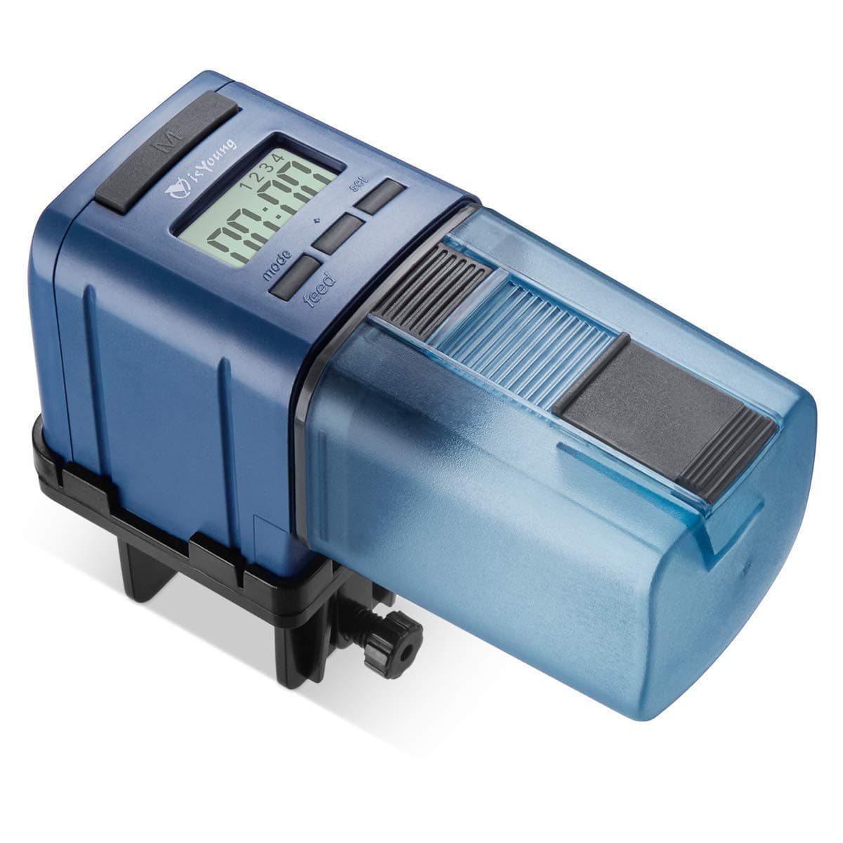 isYoung Aquarium Automatic Fish Feeder Auto Fish Food Dispenser Electronic Timer Feeder for Fish Tank with LCD Display and Feeding Time Setting, Suitable for Aquarium, Fish Tank and Turtle Tank