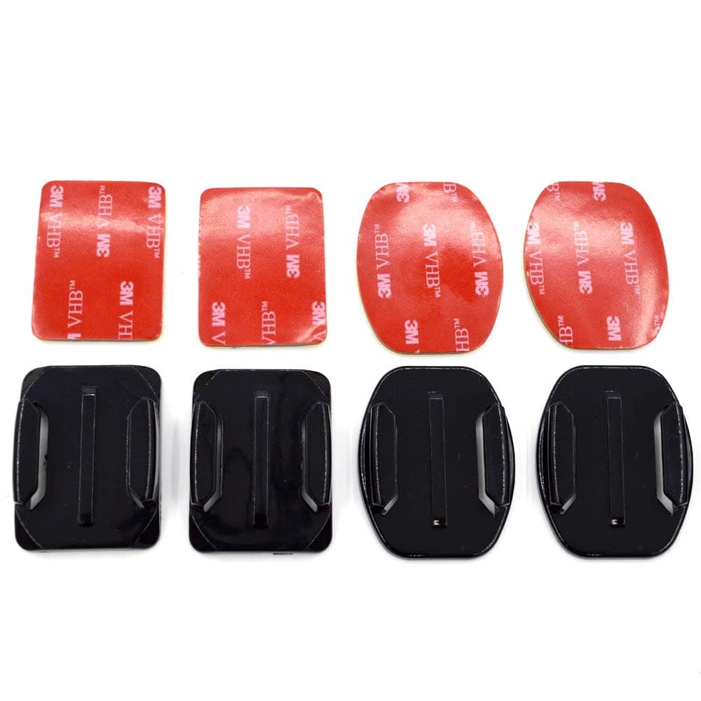 Kamron2X Flat Mounts and 2X Curved Mounts with 3 m Adhesive Pads for GoPro Hero 8/7/6/5/4/3 Camera