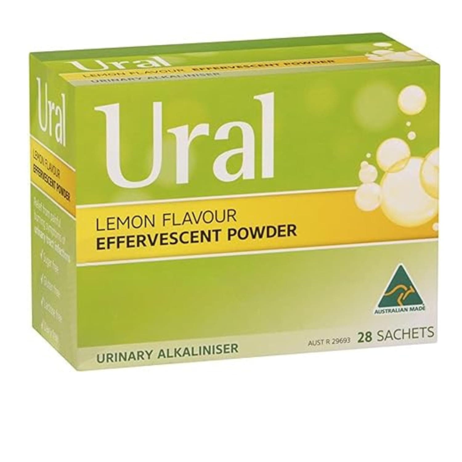 Ural Effervescent Powder 4G * 28 Sachets Urinary Alkalinizer Cystitis Relief