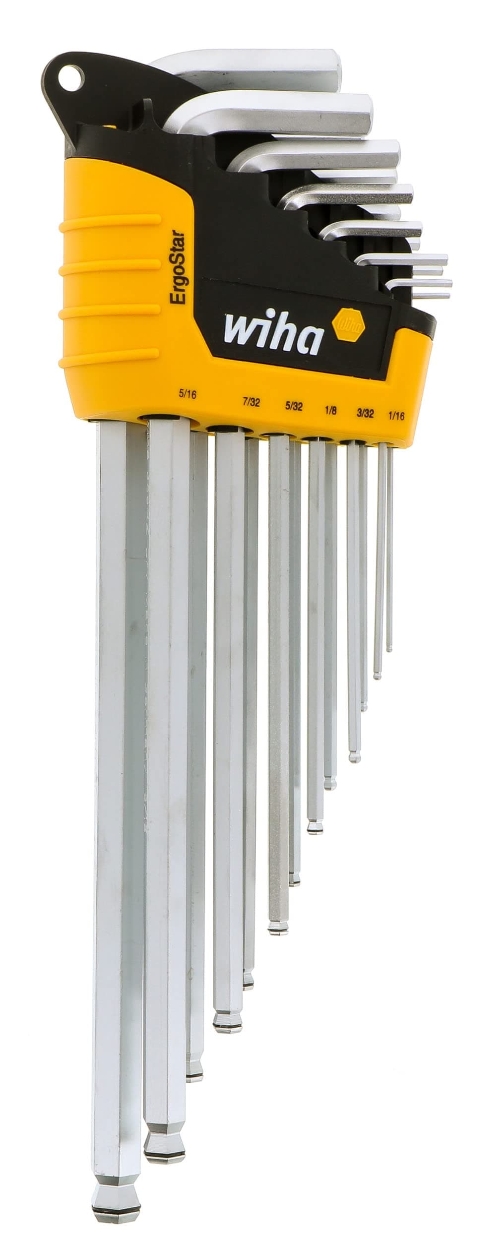 Wiha 66991 MagicRing Ball End Hex Key Set, Long Inch, In Holder, 13 Piece