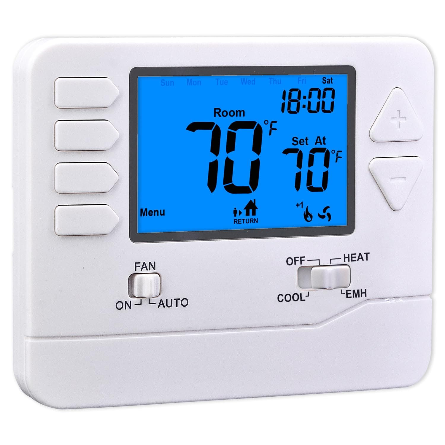 - Suuwer 5-1-1 Day Programmable Heat Pump Thermostat for Home up to 2 Heat and 1 Cool