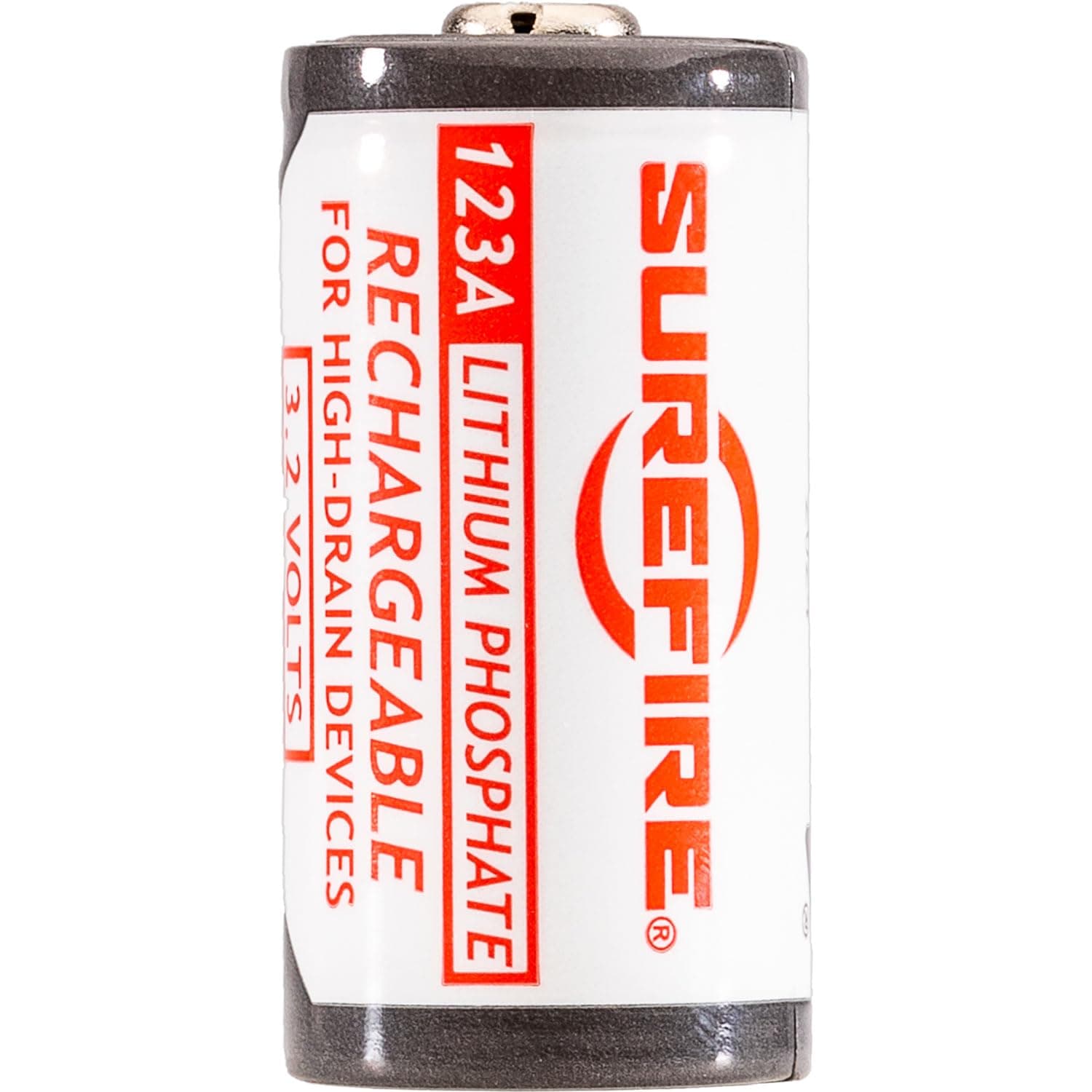 SUREFIRE TWO LFP123 LI-FE-PH RECHARGEABLE CELLS, CARDED