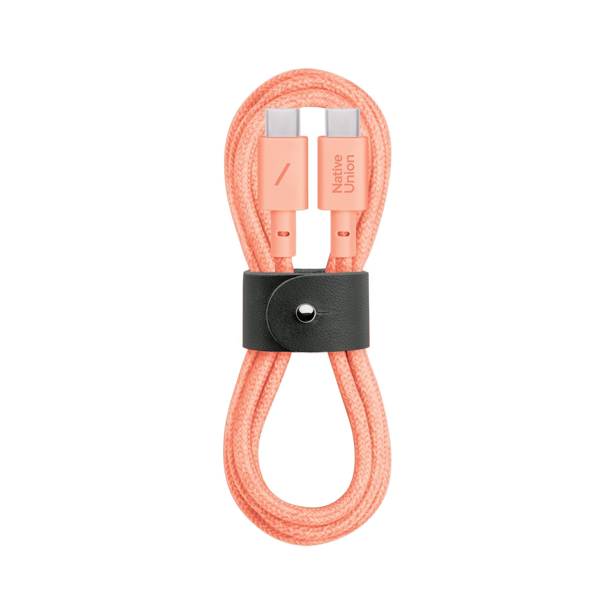 Native Union Type-C Belt Cable - USB-C to USB-C 4ft Ultra-Strong Charging Cable Compatible with iPhone Air, 17, 17 Pro, 17 Pro Max, iPad Pro, iPad Air, Galaxy S25, Flip 7, Fold 7 (Apricot)