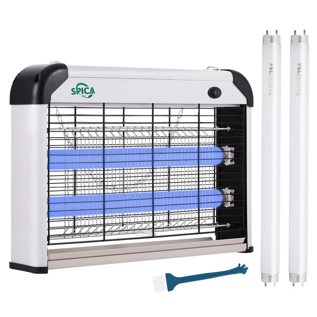 SPICAElectric Bug Zapper Insect Mosquito Pest Killer Fly Trap 20W Electronic Indoor Use 2 Replacement Light Bulbs Included