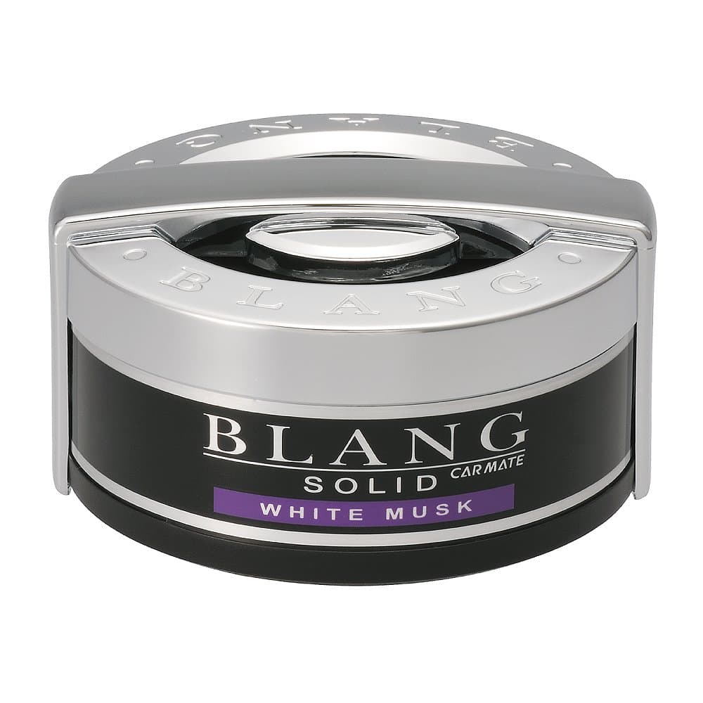 Blang Carmate Japan G691 Solid Half Cover White Musk Car Air Freshener Perfumes Gel Type 60g for Cup Holder Dash