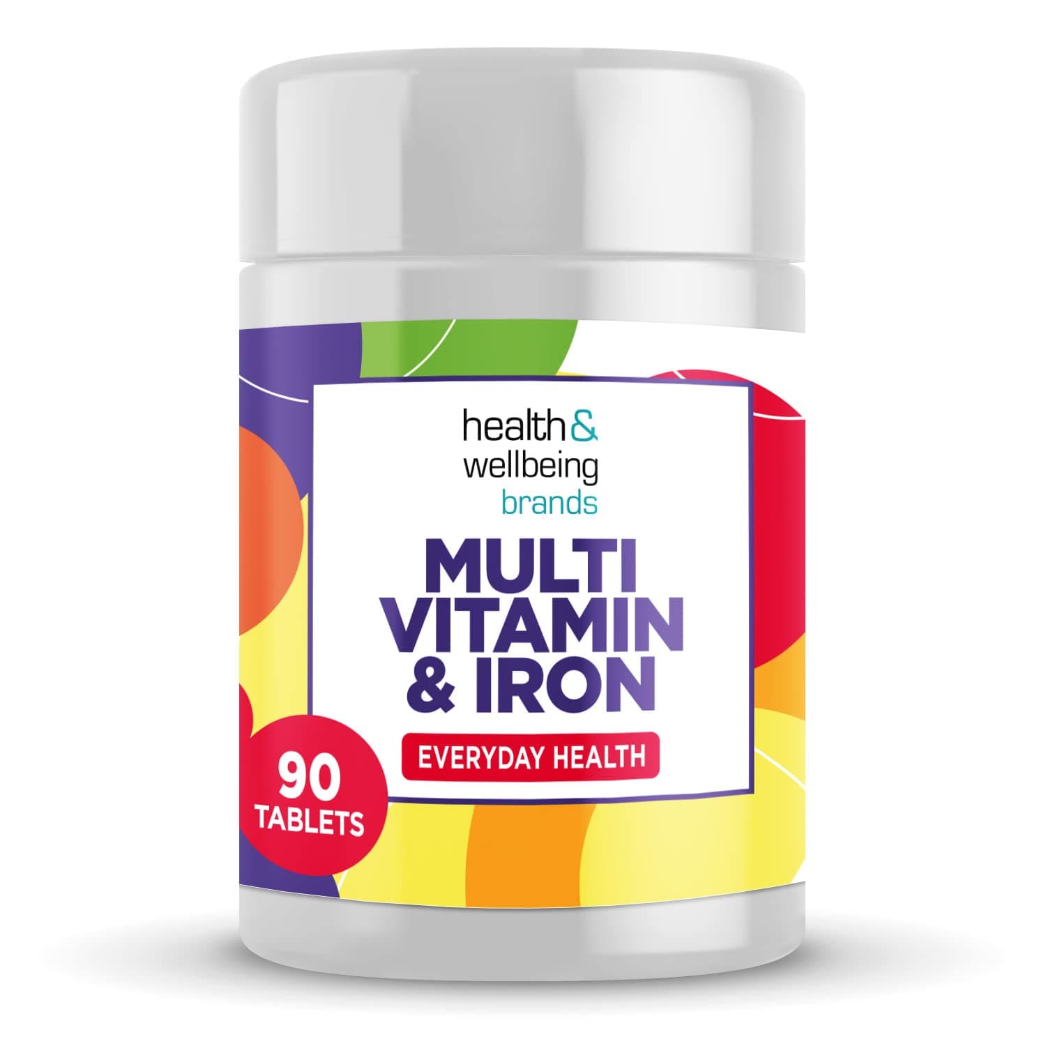 Club Vits High Strength Multivitamin & Iron - Includes Important Immune Defence with Vitamin C, D & B6 | One-A-Day Easy-Swallow 90 Pack of Tablets