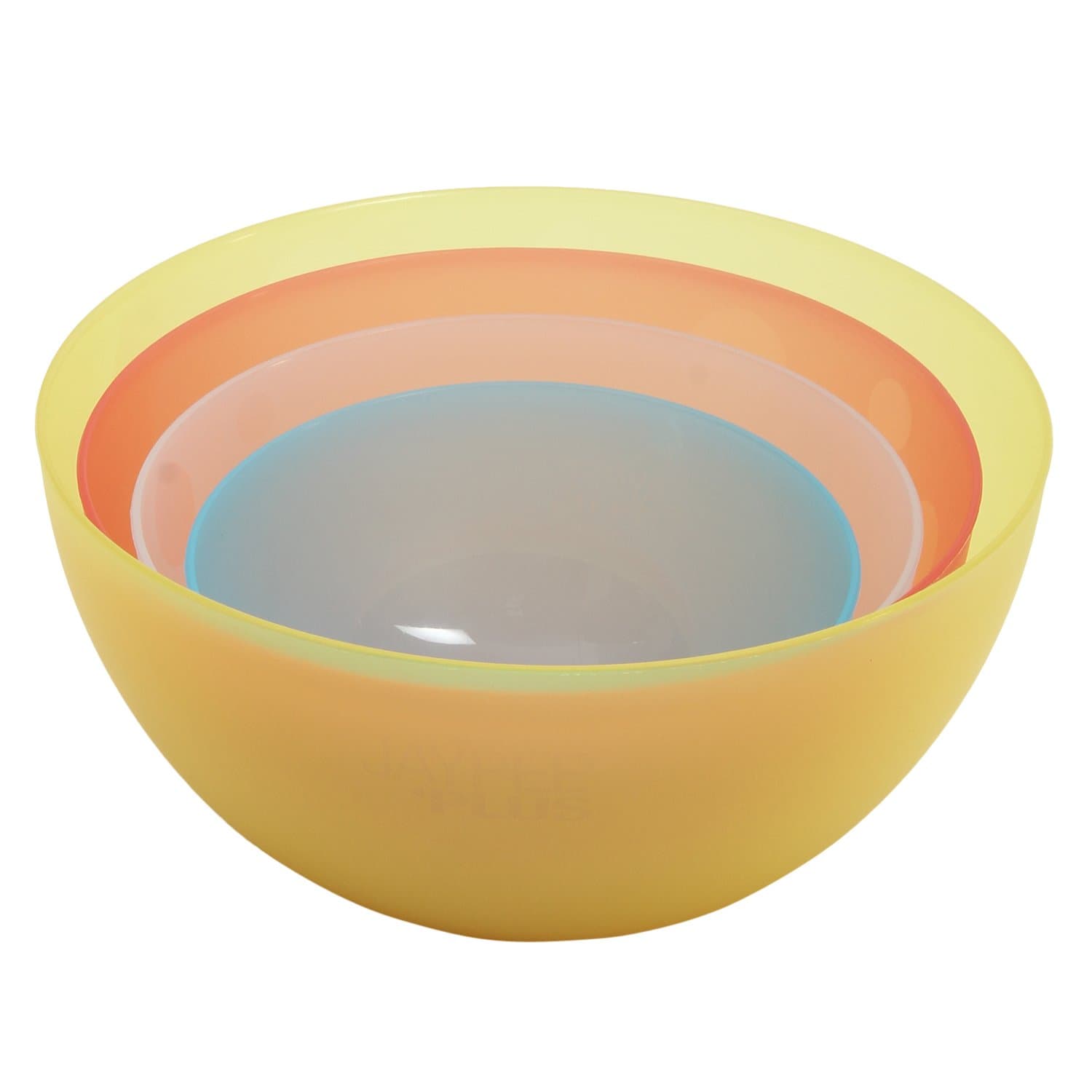 Virgin Plastic Mixing Bowl | Lightweight, Strong & Durable Bowls | Ideal for Serving, Storing & Stacking Set of 4-(2800 +2000+1200+800) ml (Multicolor)