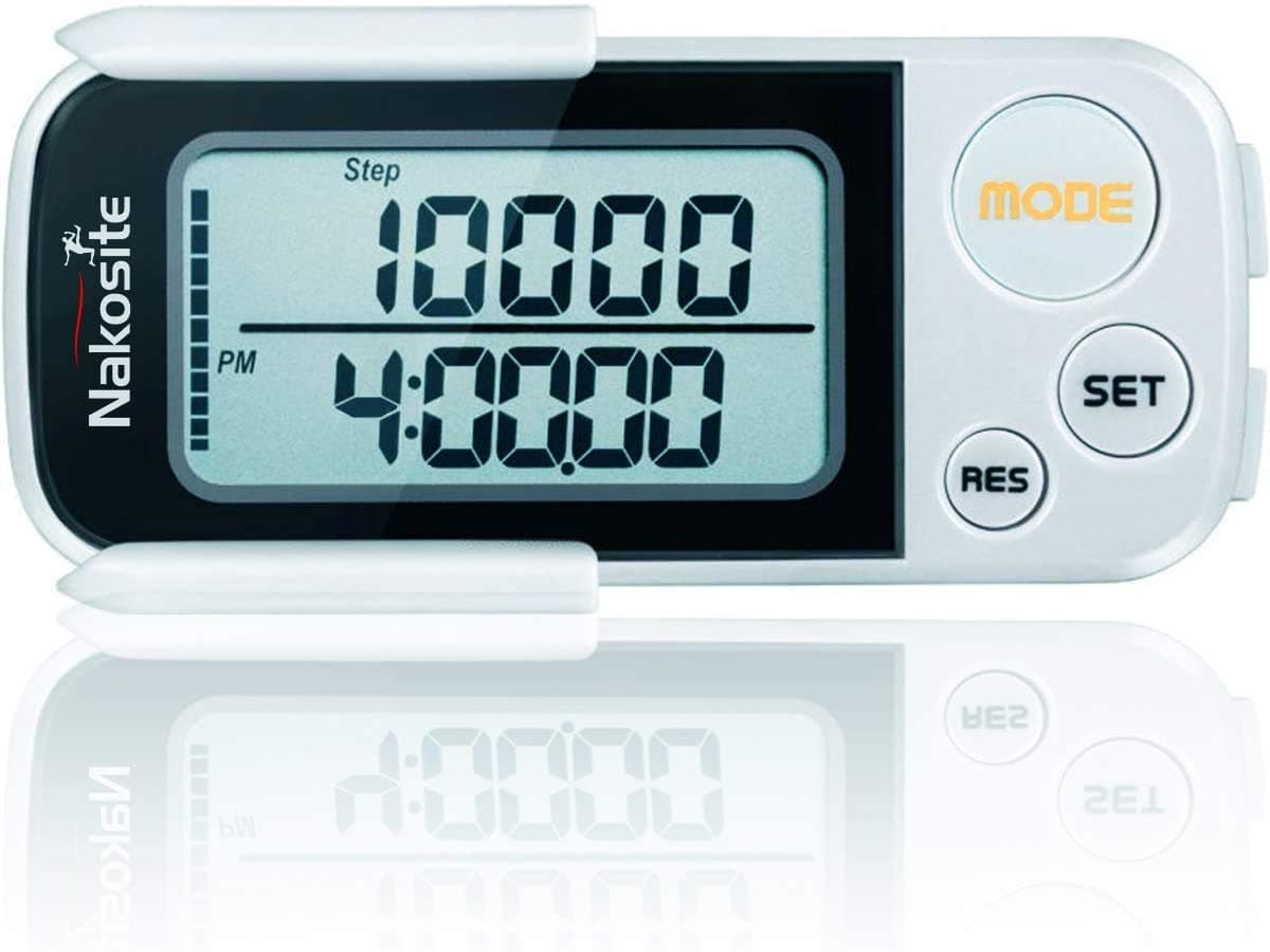 PED2433 Best Walking 3D Pedometer with Clip and Strap, Fitness Activity Step Counter, Calorie, Distance in Km and Miles, Large Display, 30 Days Memory, Beautiful!