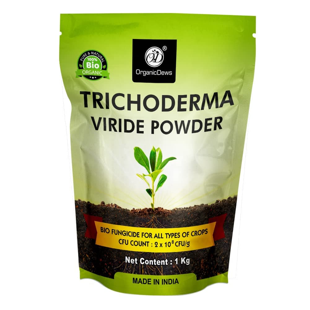 OrganicDews Trichoderma Viride Powder 1 Kg (2 x 10^8 CFU per Gram) For Plants - 1Kg