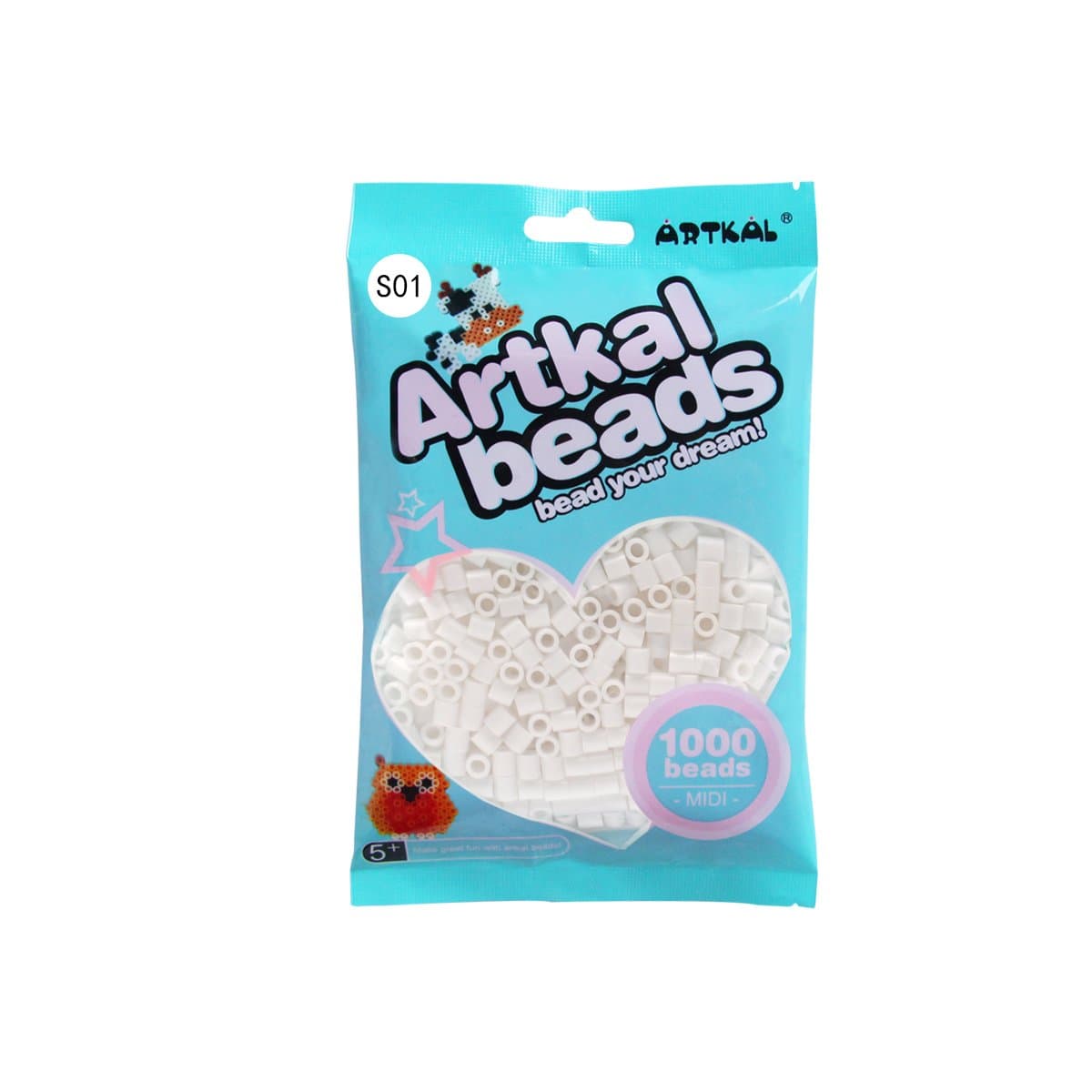 ARTKAL Beads 1000 Count White S01