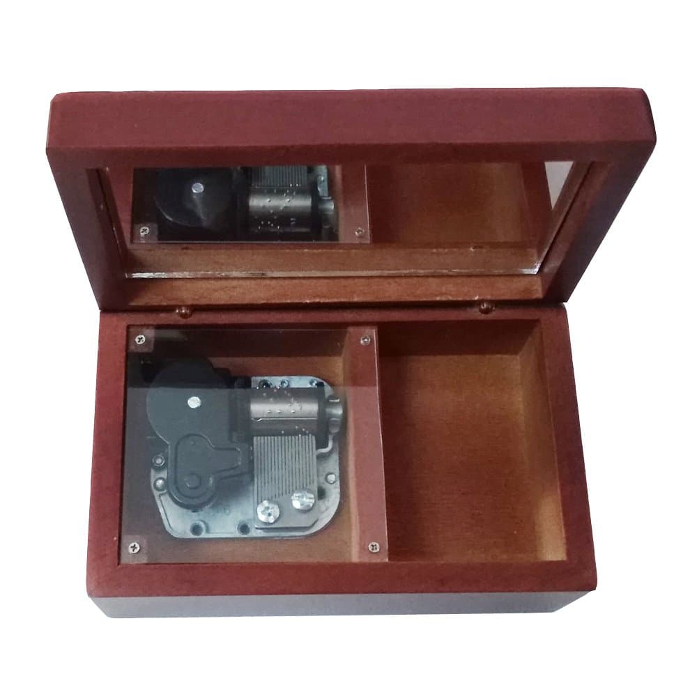 18 Note Antique Wind-Up Wooden Musical Box with Silver-Plating Movement,Lilium from Elfen Lied Music Box