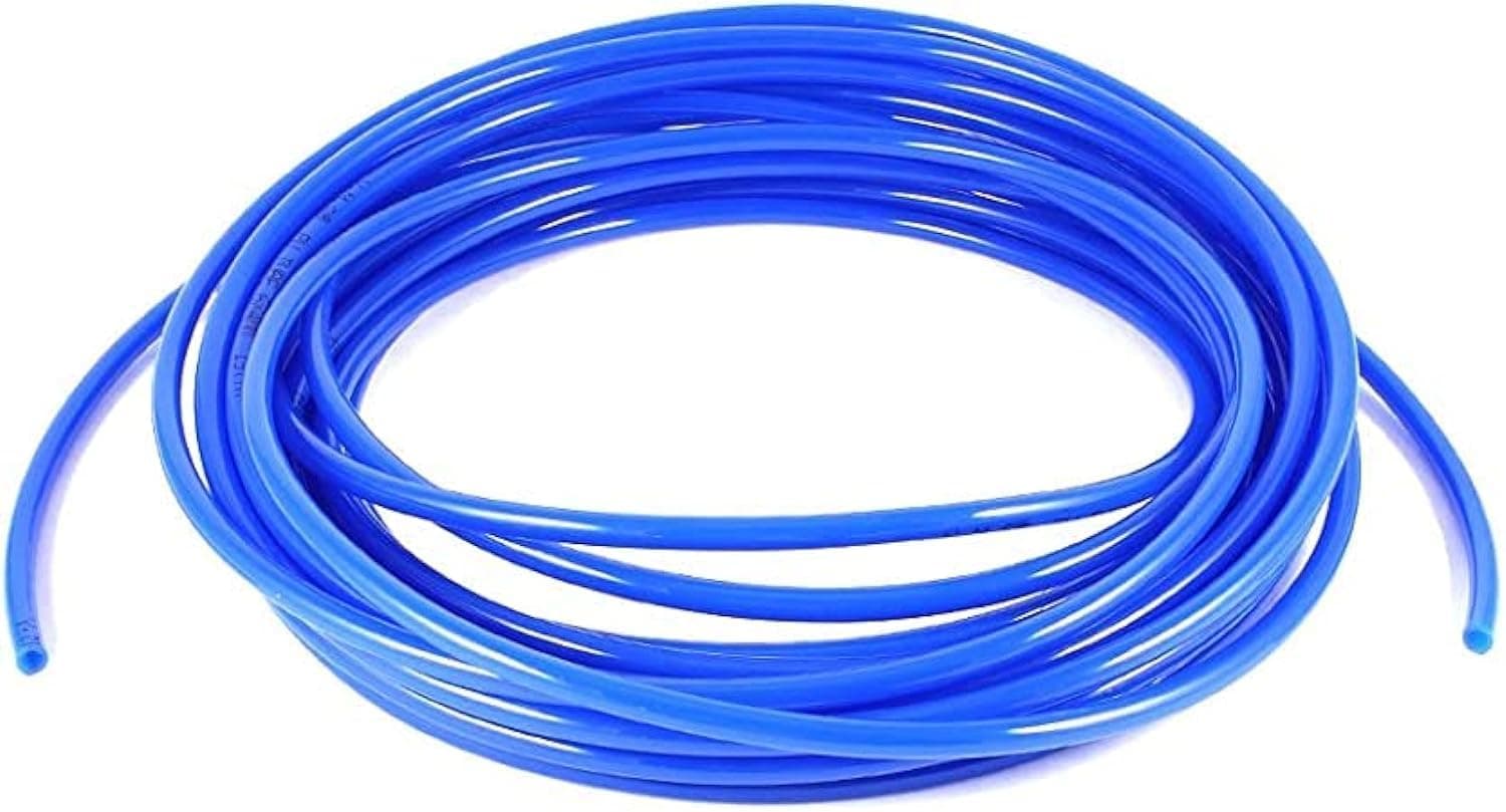 AQSON 20 Meters 65.6 Ft Pneumatic Polyurethane for Fluid Transfer Pneumatic Tubing Or Air Line Tubing PU Hose Tube Pipe Blue, 6mm OD 4mm ID