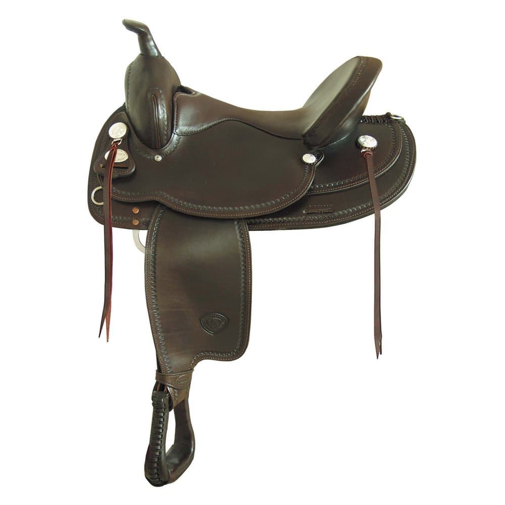 Tex Tan Norco Flex Western Trail Saddle 16In Choco