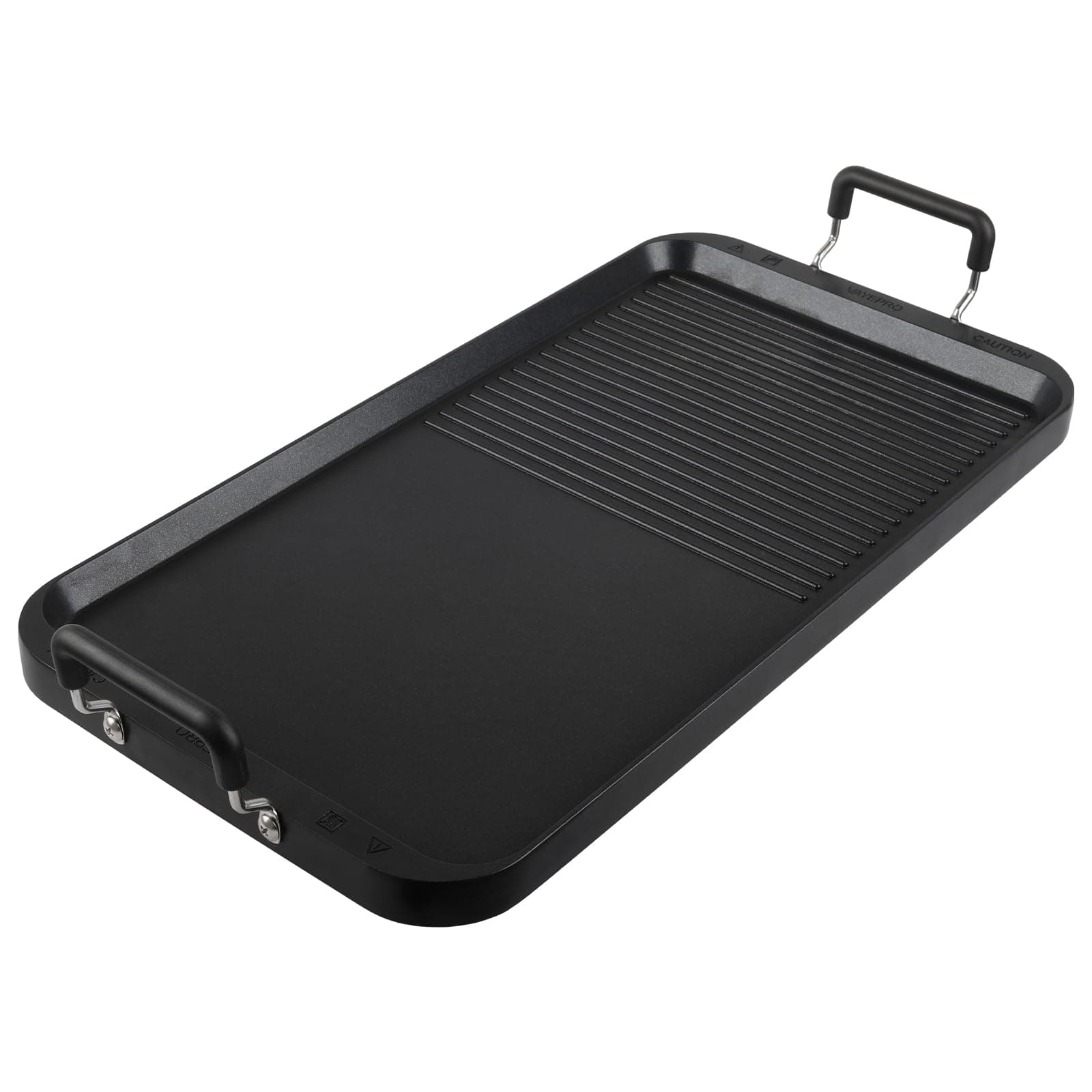 Vayepro 2-in-1 Stove Top Griddle & Grill Pan, 20 Inch Non-Stick Double Burner Griddle for Gas, Electric, and Camping Stoves, Perfect for Pancakes, BBQ, and Indoor/Outdoor Cooking