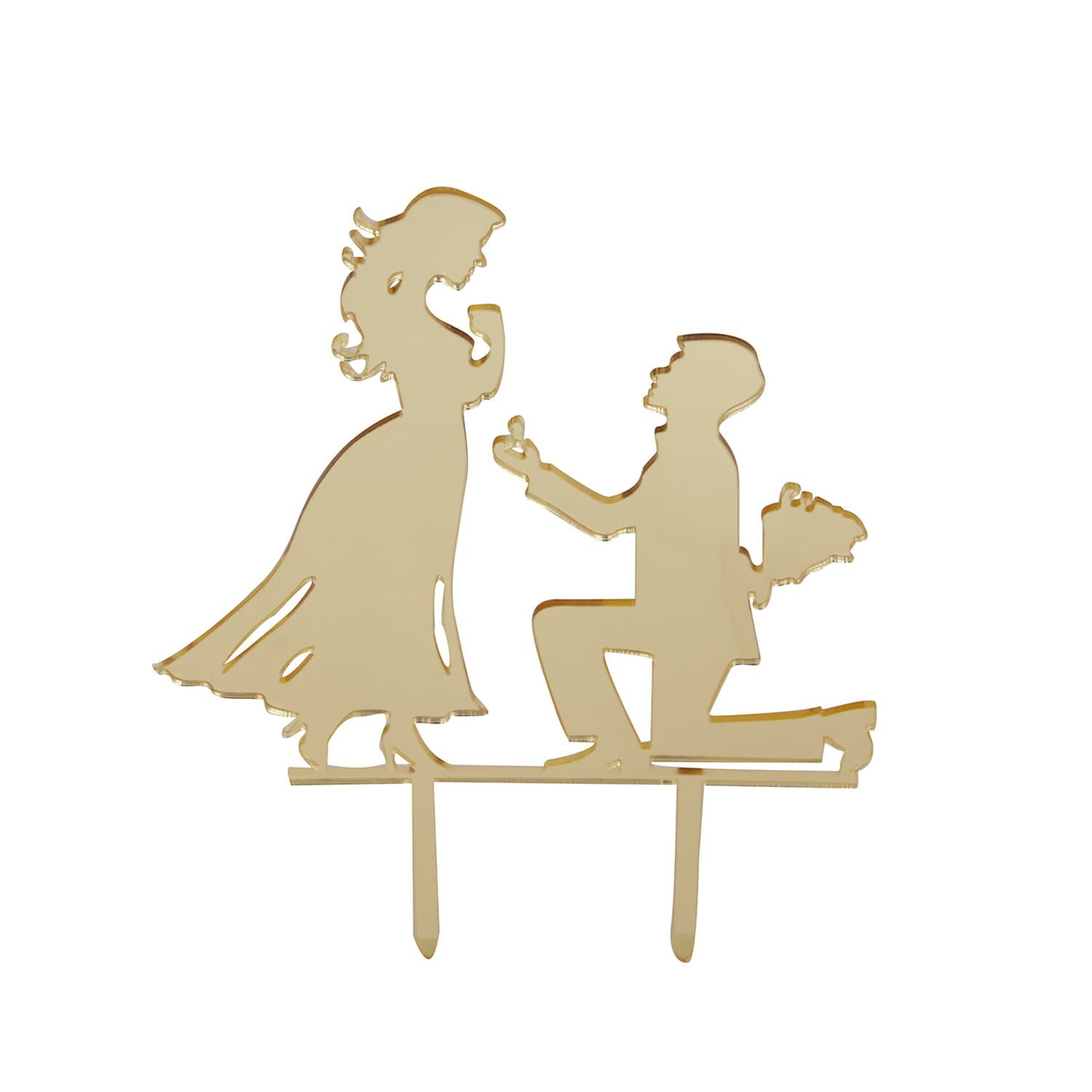 Flour Butter Chocolate Topper - Engagement, Gold