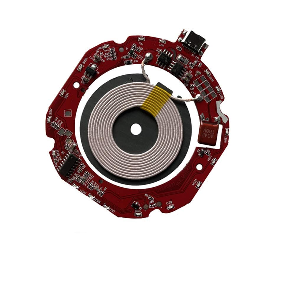 Taidacent Type C Car Mobile Phone Magnetic Qi Fast Wireless Charger/Charging/Charge Transmitter PCB Module 15W 10W 7.5W 5V 2A Input