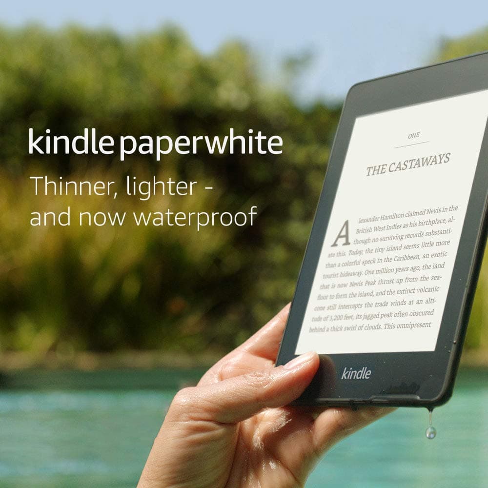 Kindle Paperwhite | Waterproof, 6" High-Resolution Display, 32 GB—without Ads—Black