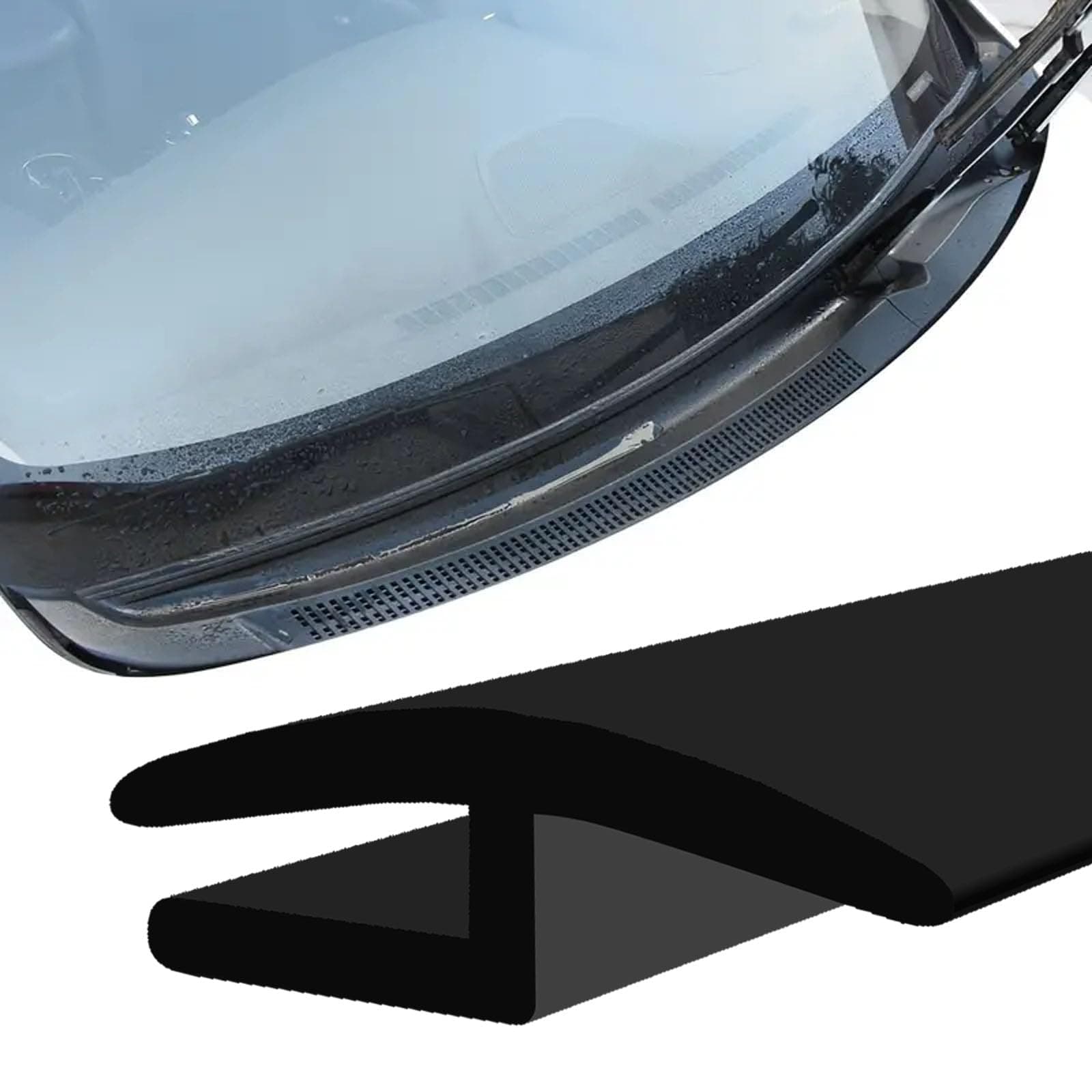 1.7M/ 5.6Ft Windshield Cowl Molding Rubber Seal Trim Strip, Weather Sealed Stripping Seal Strips, Black Window Door Sunroof Seal for Car/Truck/SUV Front Rear Windshield(H-Shape)