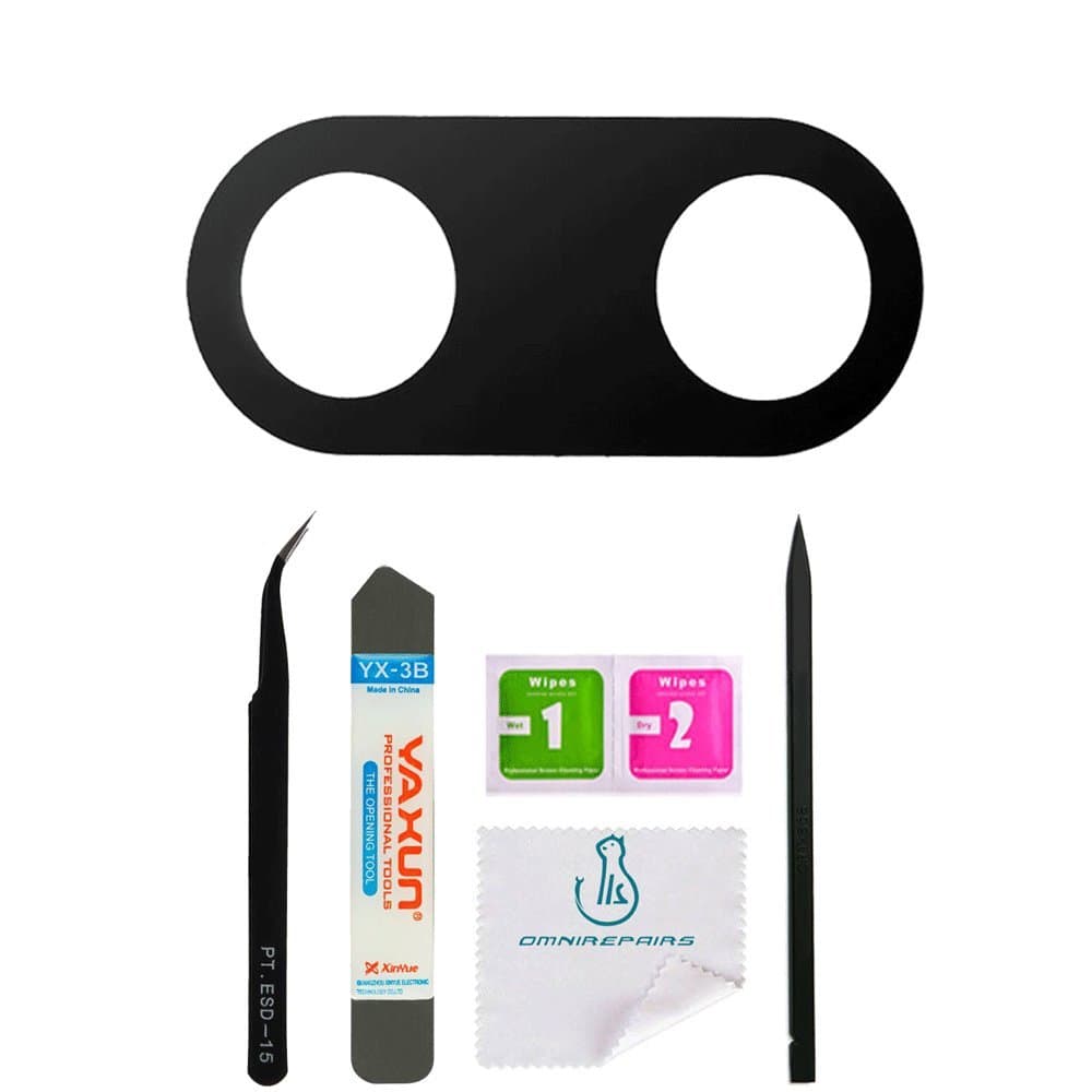 OmniRepairs Rear Facing Glass Camera Lens Replacement For OnePlus 5 A5000 and A5001 with Pre-installed Adhesive and Repair Toolkit