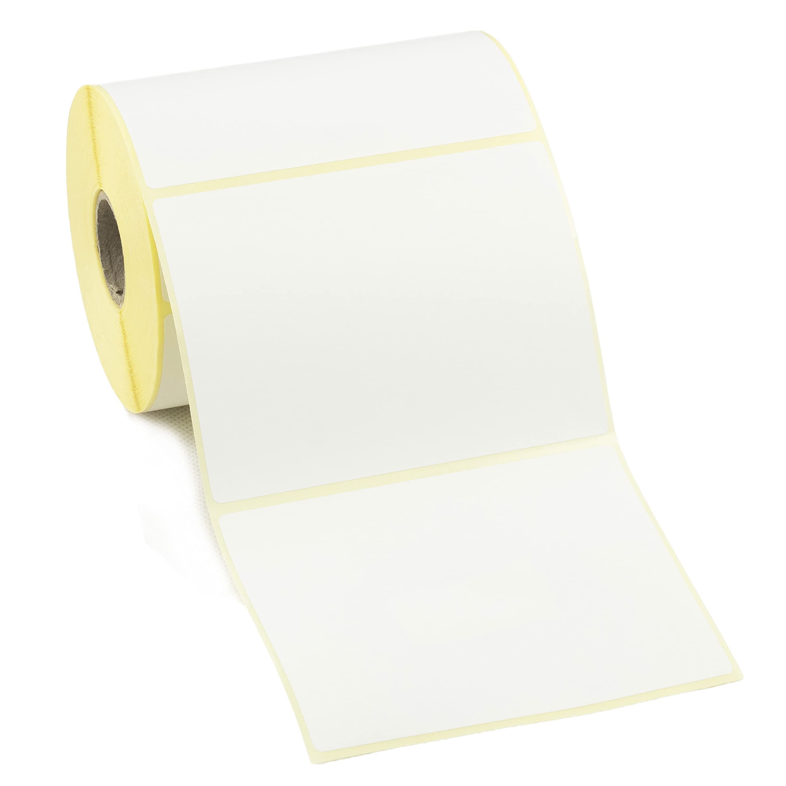 Label Metrics - 100mm x 75mm Plain White Thermal Transfer Labels 5,000-500 per Roll