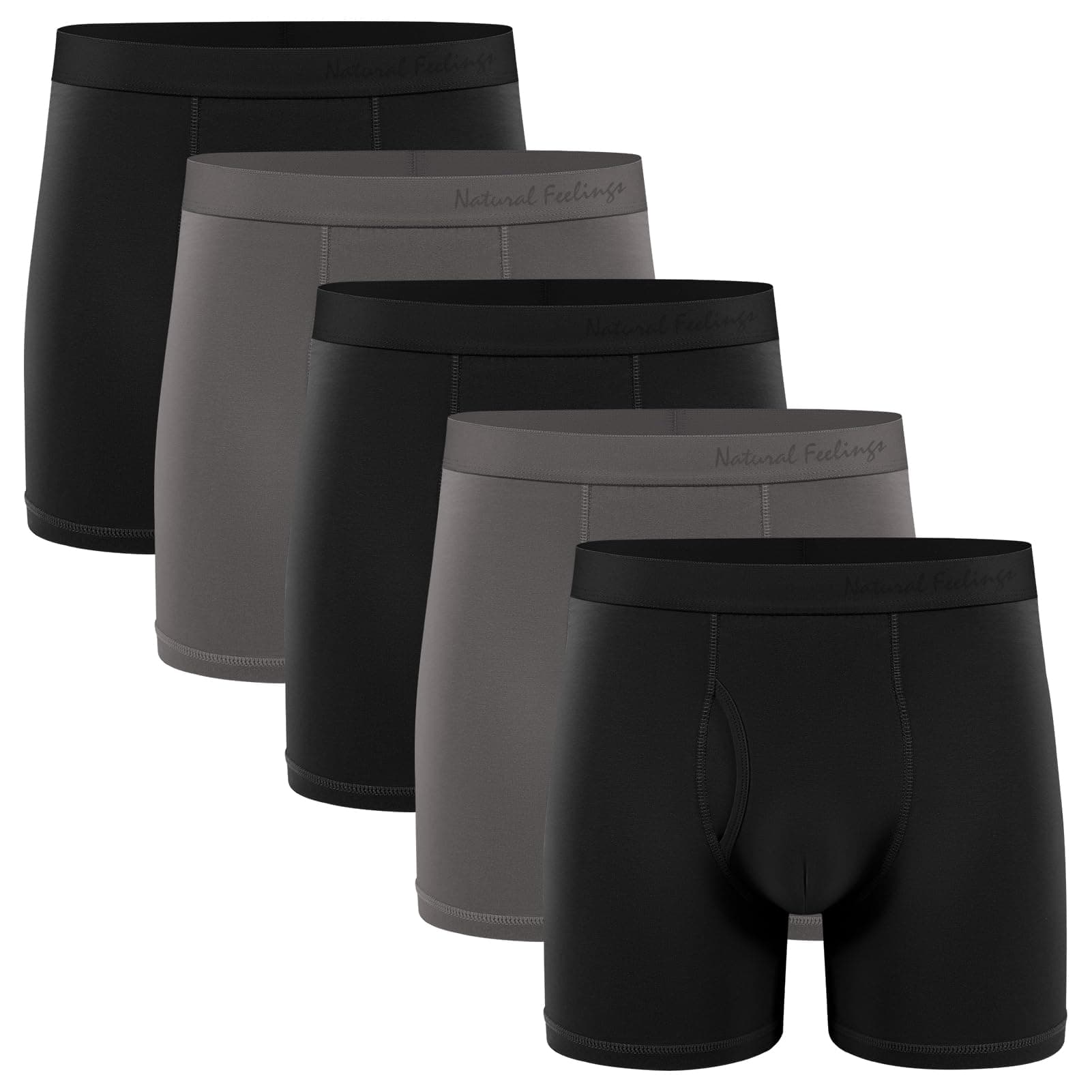 Boxer Briefs Mens Underwear Men Pack Soft Cotton Open Fly Underwear