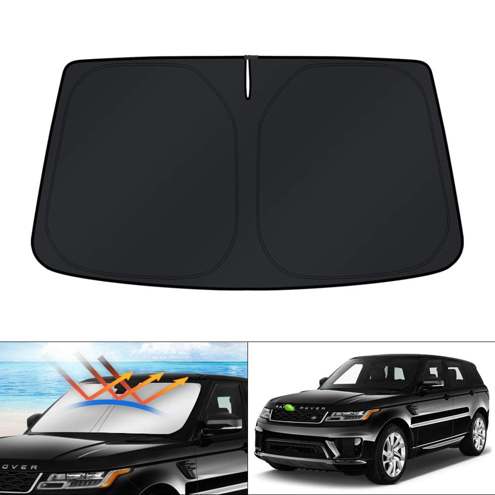 KUST Windshield Sun Shade for 2014-2022 Land Rover Range Rover Sport Accessories Sunshade Foldable Sun Visor Protector Blocks UV Rays Keep Your Car Cooler