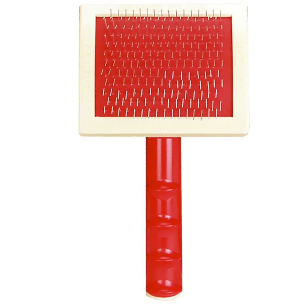 Oscar Frank Grand Deluxe Plastic Handle Soft Pet Slicker Brush, x Large