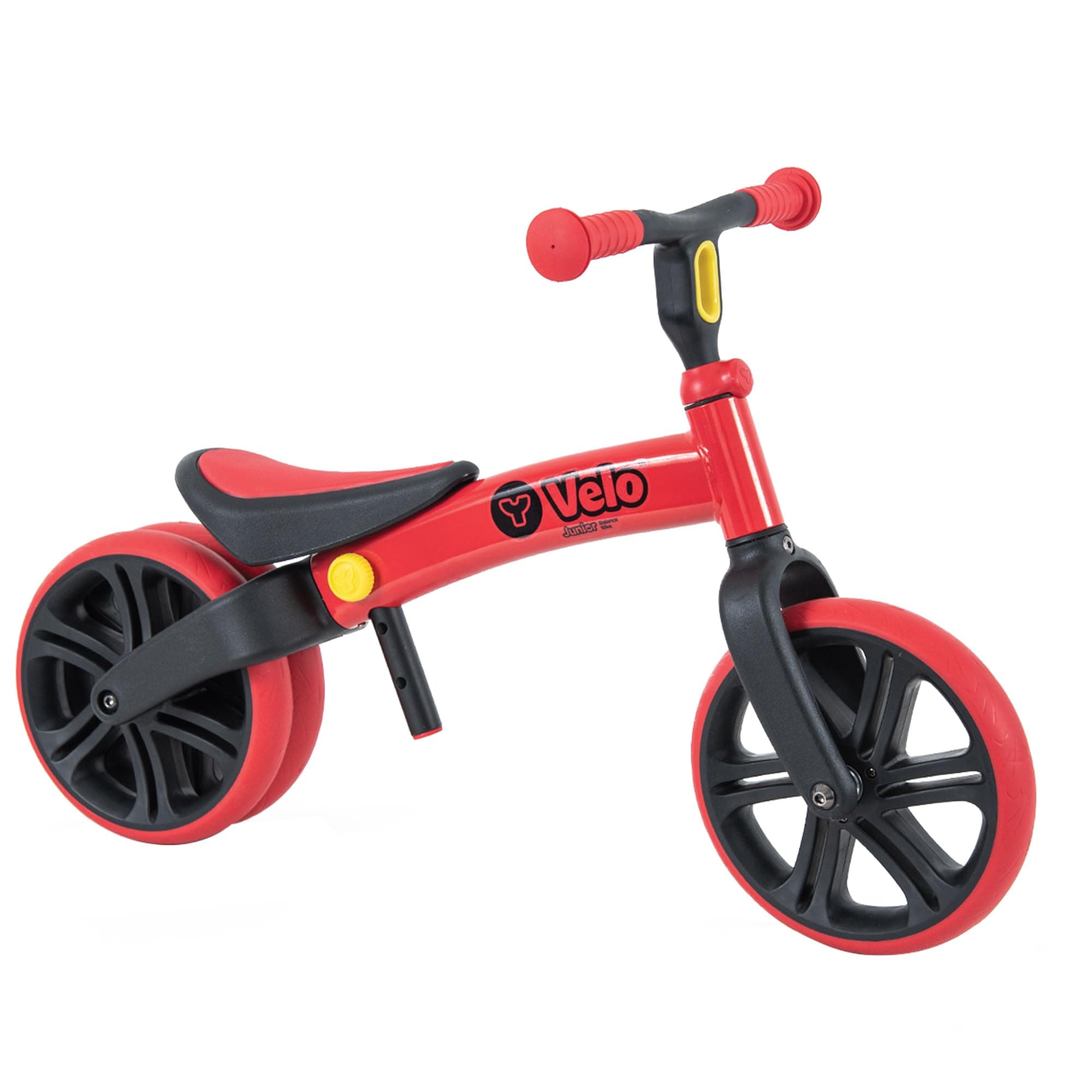 Yvolution Y Velo Junior 9" Balance Bike – 2-in-1 No-Pedal Training Bicycle with Dual Rear Wheels, Adjustable Seat & Handlebar – Ages 18 months to 3 years, Max Weight 44 lbs