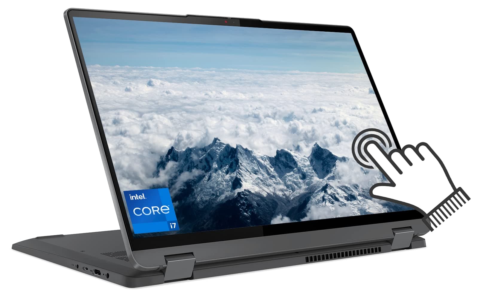 IdaePad Flex 5 16" 2-in-1 Laptop, 2.5K Touchscreen, Intel Core i7-1255U(> i7-1165G7), 16GB RAM, 1TB NVMe SSD, Backlit Keyboard, Fingerprint, WIFi6, Thunderbolt 4, Win 11,CUE Accessories