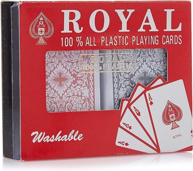 Royal Non- Toxic Washable, All Plastic Playing Cards - Twin Pack