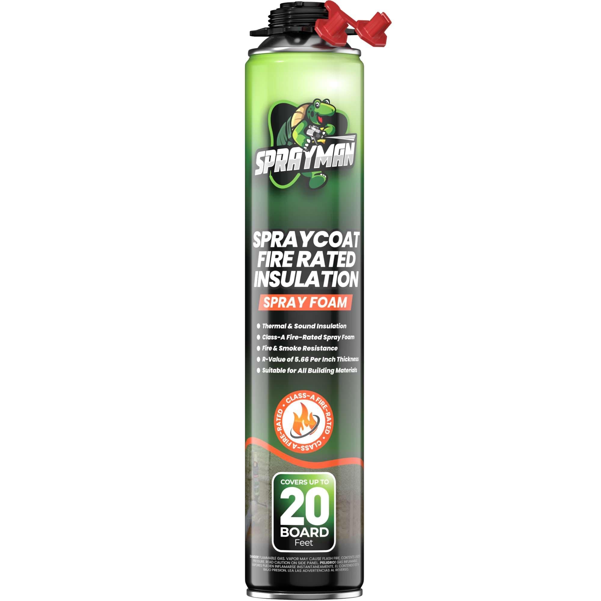 Sprayman Spray Foam Insulation (20 Sq.Ft.) - Closed Cell Polyurethane Expanding Foam Sealant, Thermal & Acoustic Protection for Wall and Attic - Gun & Cleaner NOT Included, 27.1 oz, 1 Pack